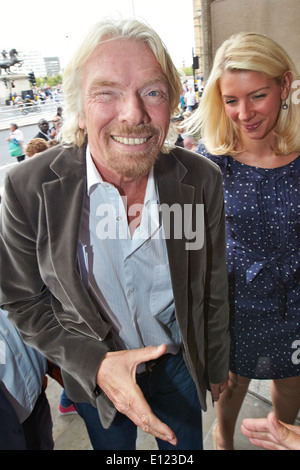 Sir Richard Branson arrives at the Houses of Parliament ahead of giving evidence to the Transport Select Committee Stock Photo