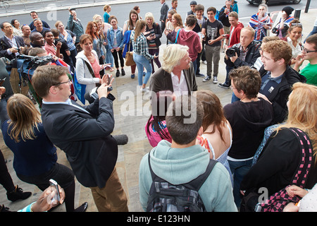 Sir Richard Branson arrives at the Houses of Parliament ahead of giving evidence to the Transport Select Committee Stock Photo