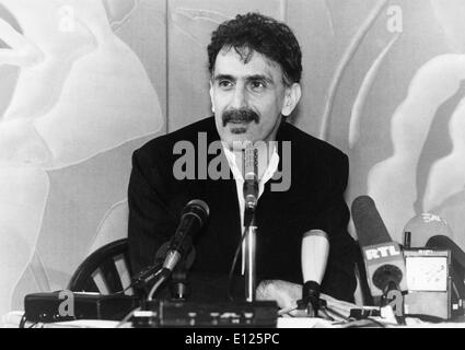 Musician Frank Zappa during press conference Stock Photo