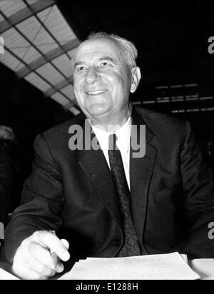 Apr 01, 2009 - London, England, United Kingdom - GASTON DEFFERRE September 14, 1910 - May 7, 1986, Marseille was a French soci Stock Photo