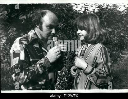 Feb. 25, 2012 - Timothy West and his actress wife Prunella scales or 'Pooh' as he calls her, in the garden of their Wandsworth Common home, London. Stock Photo