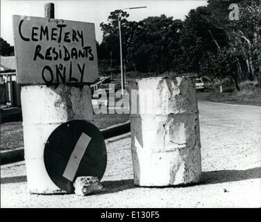 Feb. 26, 2012 - Ghost only. This road sign in Port Elizabeth, South Africa was put up by road workers for the benefit of the residents living on the road leading to the cemetery. Stock Photo