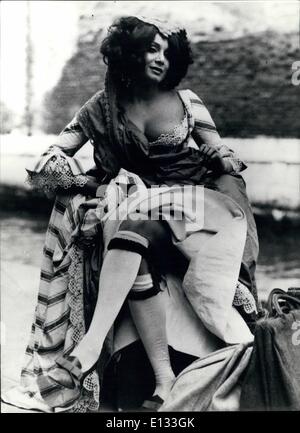 Feb. 26, 2012 - Fine actress Maria Grazia Buccella seen as she playing the role of the mother of the famous lover Giacomo Cassanova, in the film ''Childhood., vocation and first experiences of Giacomo Cassanova, of Venice'' that is turning now in Venice under the direction of Luigi Comencini. Stock Photo