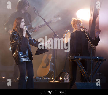 Hollywood, California, USA. 21st May, 2014. LYKKE LI plays Jimmy Kimmel live on Wednesday May 21, 2014, in Hollywood at the El Capitan Theatre. Credit:  David Bro/ZUMAPRESS.com/Alamy Live News Stock Photo