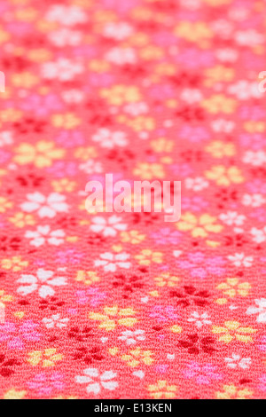Japanese pattern piece of cloth, selective focus Stock Photo