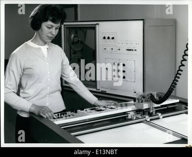 Mar. 02, 2012 - The Culham laboratory, near Abingdon, Berkshire: Automatic plotting of computer output. Stock Photo