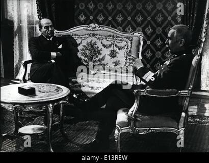 Mar. 27, 2012 - Italian television transmitted for the ''Historic days'' plays the dramatic session of the Great Council of the Stock Photo