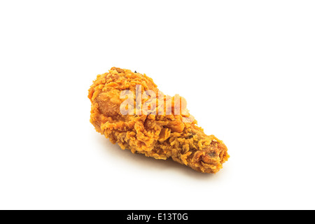 Fried chicken isolated on white background Stock Photo