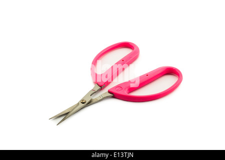 Pink Scissors Isolated On White Background Stock Photo