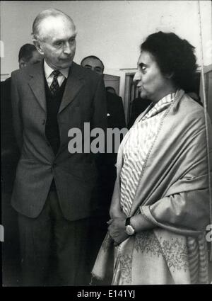 Mar. 31, 2012 - Sir Alec Douglas-Home, U.K. Setary of State for Foreign and Commonwealth Affairs with Prime Minister Mrs. Ind Stock Photo