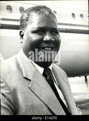 Mar. 31, 2012 - Rhodesia: Nkomo: Joshua Nkomo, President on the Zimbabwe African People's Union ZAPU . Born 1917. President ANC Stock Photo