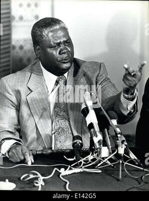 Mar. 31, 2012 -  Nkomo Rhodesia: Joshua Nkomo, one of the top Rhodesian nationalist leaders. Also President of Stock Photo