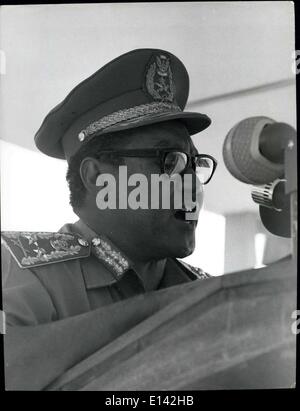 Mar. 31, 2012 - Sudan: Nimeri. President Gaafar Mohamed Nimeri, President of Sudan since his military coup on May 25th 1969. Born Jan. 1st 1930. Stock Photo