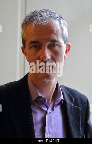 English writer Geoff Dyer poses for a portrait. Stock Photo