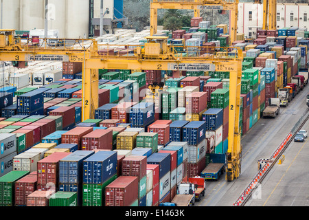 Oman, Muscat, Harbor Mina As Sultan Qaboos. Port of containers. View on ...