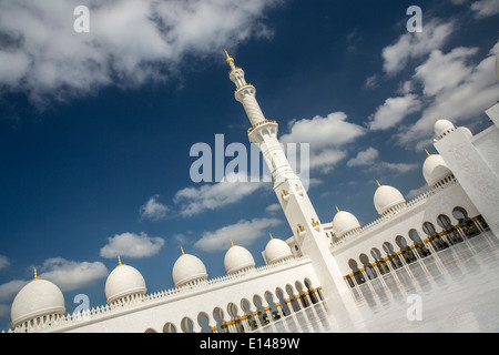 United Arab Emirates,  Abu Dhabi, Sheikh Zayed Grand Mosque Stock Photo