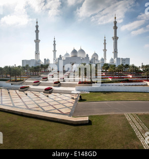 United Arab Emirates,  Abu Dhabi, Sheikh Zayed Grand Mosque Stock Photo