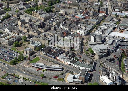 aerial view of Burnley in Lancashire Stock Photo