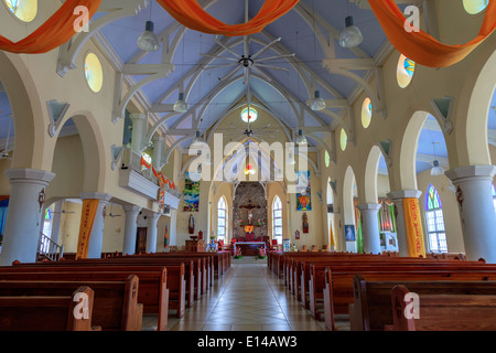 Interior of the Cathedral of Immaculate Conception, the main Catholic church, in St George, Grenada, East Indies Stock Photo