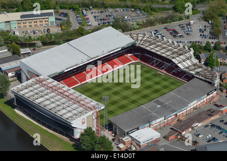 aerial view of Nottingham Forest FC City Ground stadium football ground ...