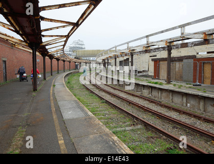 Derelict Folkestone train station. Stock Photo