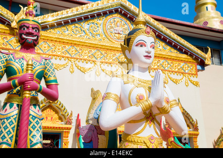 Large Buddha statue outside Wat Chayamangkalaram temple, George Town, Penang, Malaysia Stock Photo