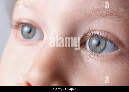 macro eyes of a child Stock Photo