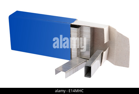 staples stack isolated on a white background Stock Photo