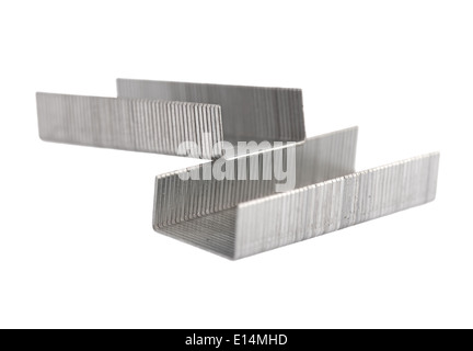 staples stack isolated on a white background Stock Photo