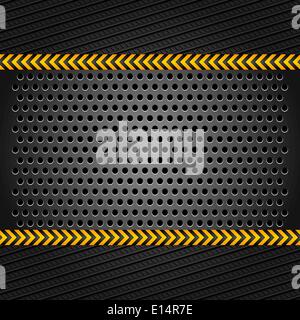 Metallic background template, perforated iron sheet Stock Vector
