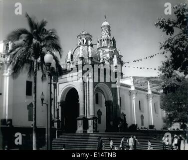 Apr. 18, 2012 - Ecuador - Quito: In the old part of Quito, We have many antiques and colonial churches, the Cathedral is the name of this Church, outstanding the colonial style of one. Stock Photo