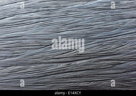 Patterns in wet sand, Denmark Stock Photo