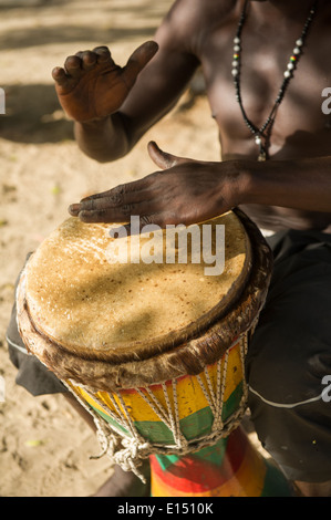 Traditional djembe drummer, Jinack, the Gambia Stock Photo - Alamy