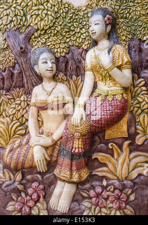 Close up of a Brick-Wall Used as a Texture Background,Thailand Stock Photo