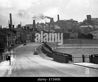 The Potteries in Stoke on Trent 1950s industrial Britain Uk Stock Photo