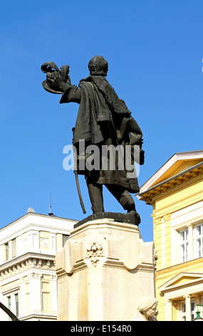 Eastern Europe, Hungary, Szeged, statue of Kossuth Lajos at Klauzal square Stock Photo