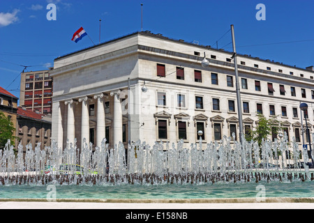 Croatian national bank in Zagreb, central bank of Croatia Stock Photo