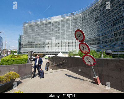 the Berlaymont building in Brussels, Belgium, home of the European Commission. Stock Photo