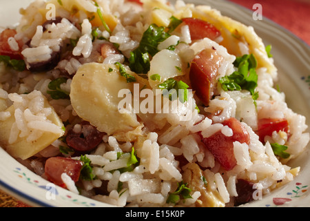 Portuguese Rice and Cod Salad, Salada de bacalhau com Arroz Stock Photo