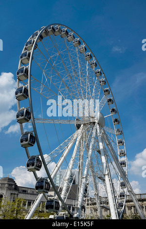 Big wheel in Piccadilly Gardens in Manchester city centre UK Stock Photo