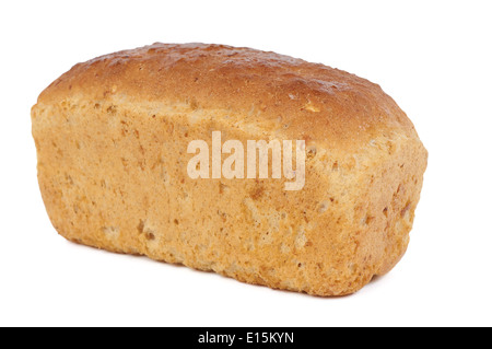 Bread with oat-flakes isolated on white background Stock Photo