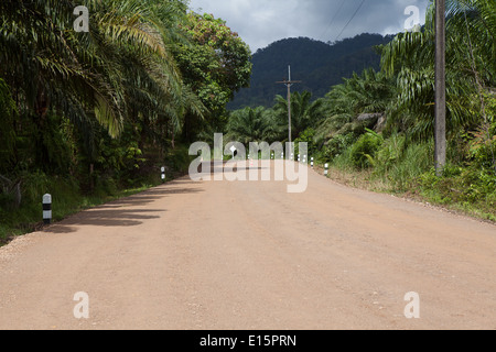 rural gravel road is under construction Stock Photo