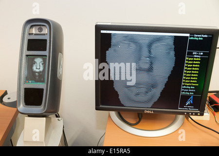 Facial Recognition research equipment display during Open Day at the National Physical Laboratory (NPL), Teddington. London. UK. Stock Photo