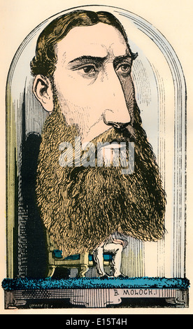Leopold II or Léopold Louis Philippe Marie Victor, 1835 - 1909, the second King of the Belgians, Political caricature, 1882, by Stock Photo