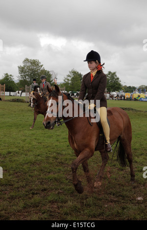 Girl riding show pony Devon County Show 2014 Exeter UK Stock Photo