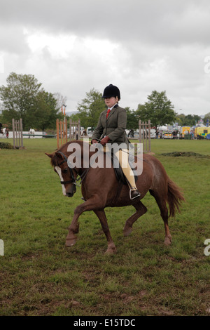 Girl riding show pony Devon County Show 2014 Exeter UK Stock Photo