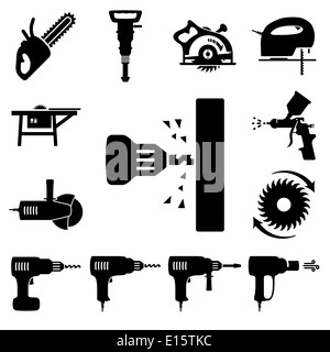 Set icons of tools Stock Photo