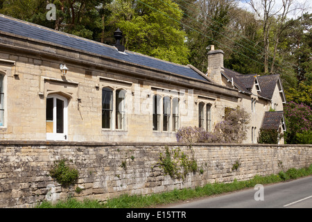 The Old Schoolroom and School House which Laurie Lee attended in the Cotswold village of Slad, Gloucestershire UK Stock Photo