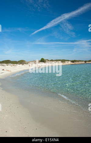 Transparent sea water  at Isuledda beach, San Teodoro, Sardinia, Italy Stock Photo