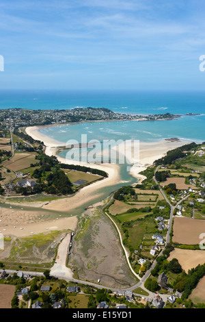 Plestin les Grèves (Finistère department) : aerial view Stock Photo ...